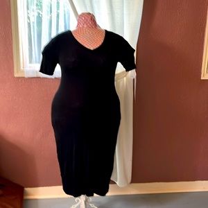 Universal standard v neck foundation midi dress